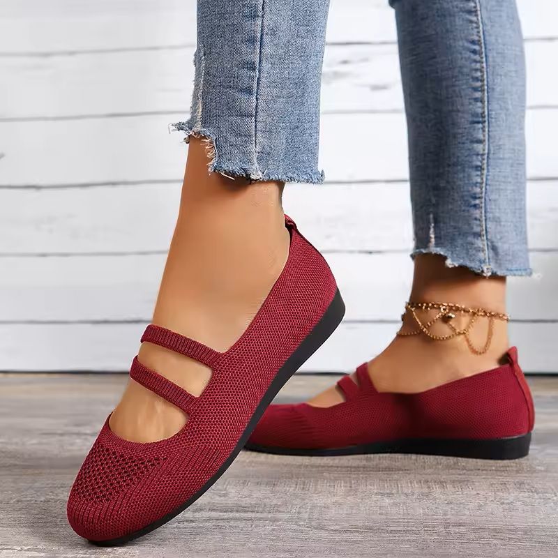 Women's Breathable Knitted Flats – Lightweight Slip-On Summer Loafers