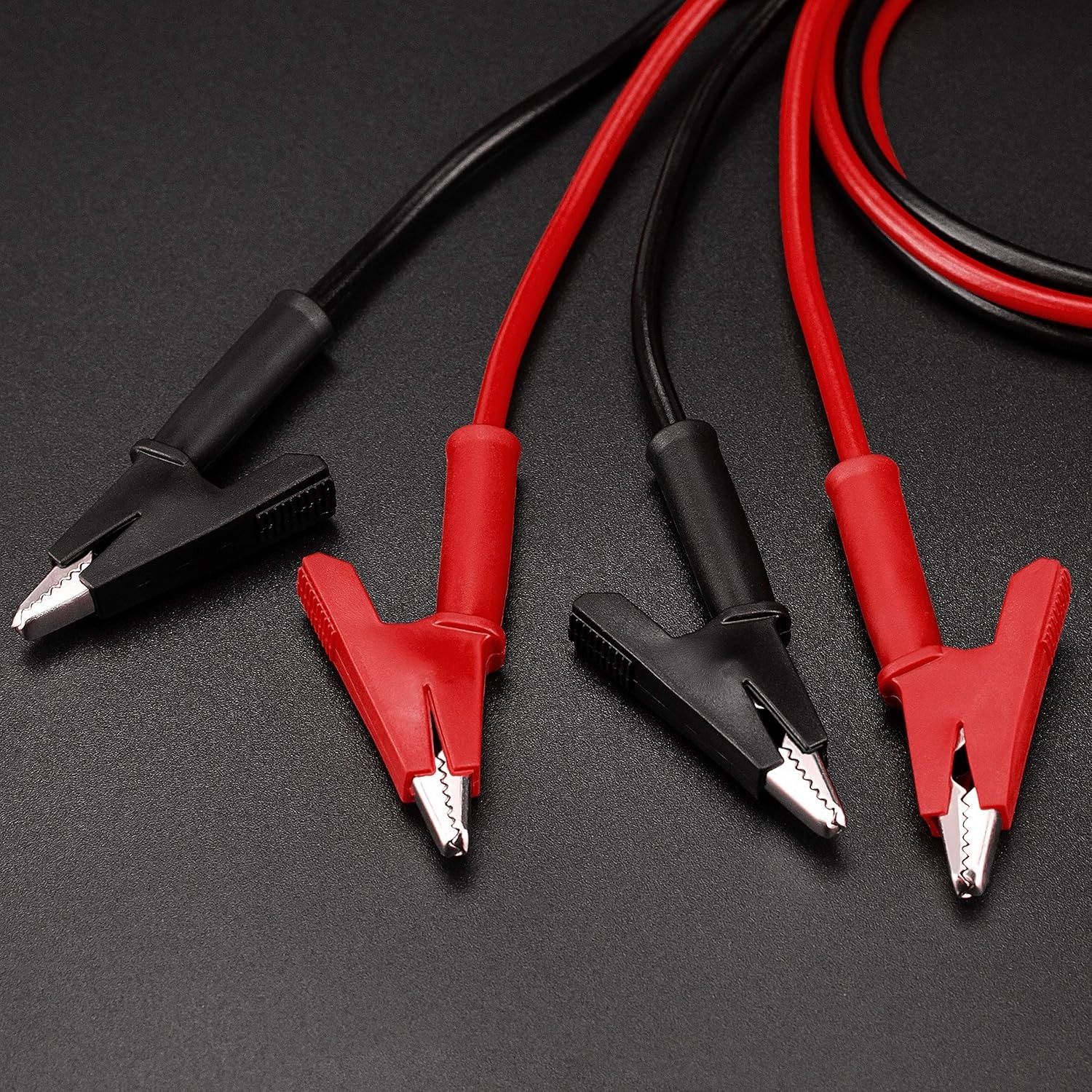 Alligator Clips Electrical Test Leads Set, Durable Jumper Wires & Cables for Secure Connections (30V 15A)
