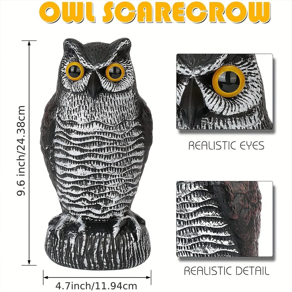 Solar Owl Bird Scare Decoy