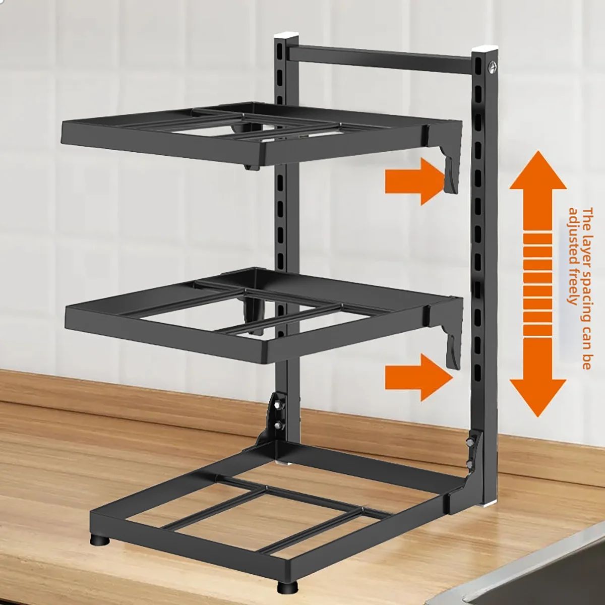 FlexiStack Adjustable Kitchen Storage Rack Multi Tier Under Sink Organizer