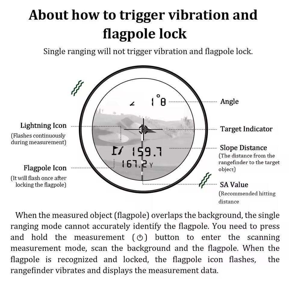 600Yard Golf Laser Rangefinder – Precision Targeting with Slope & Flag Lock