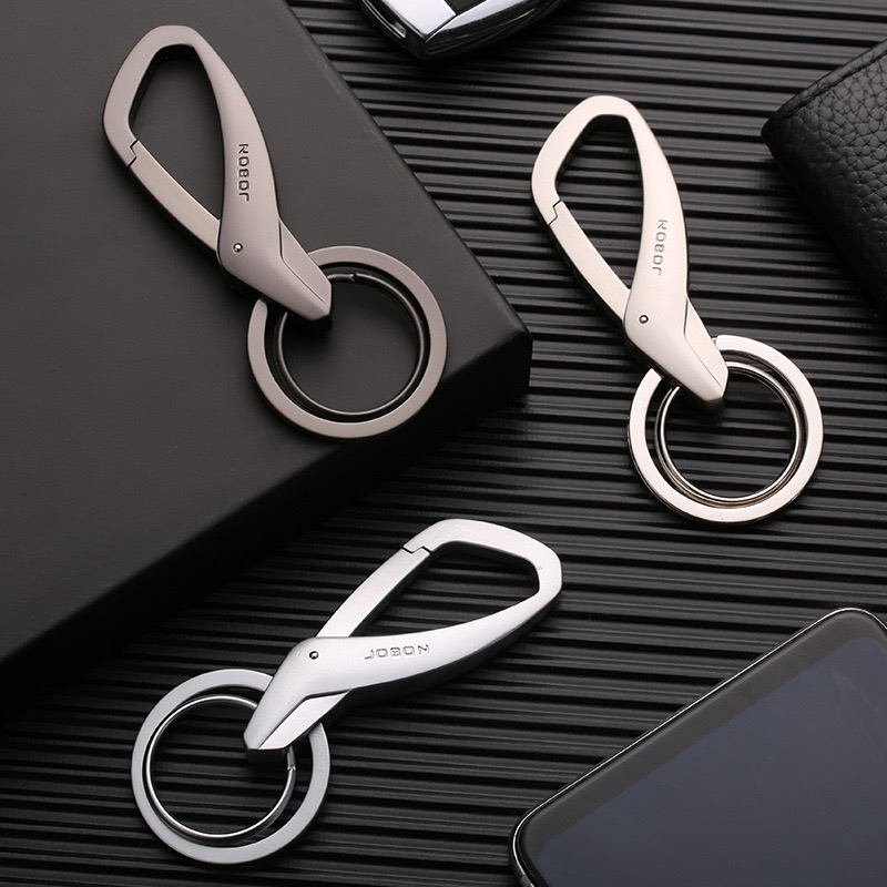 Double Ring Metal Keychain for Waist Hanging Everyday Carry