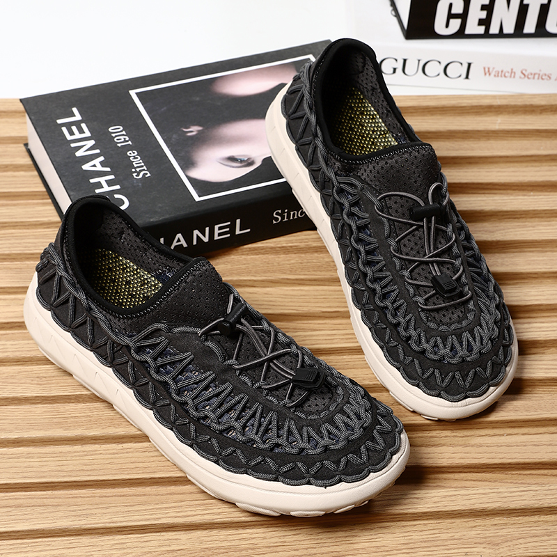 Mens Summer Sandals, Fashion Hand-woven Casual Shoes, High Quality Designer Sneakers