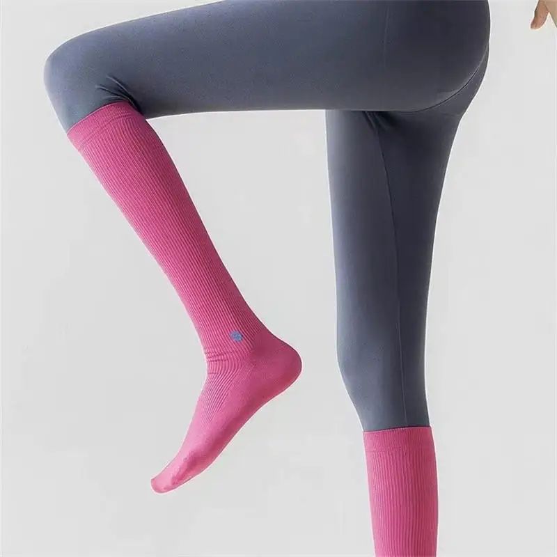 Womens Compression Calf Socks – Knee-High Pressure Running & Fitness Support Socks for Yoga, Skipping Rope & Training