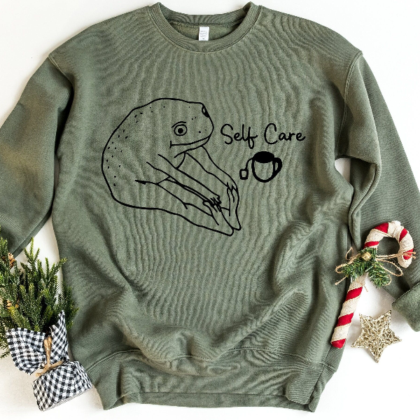 Funny Frog Self Care Shirt, Funny Frog Self Care Retro Sweatshirt, Funny Shirt, Birthday Gift For Her
