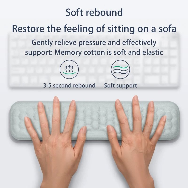 Ergonomic keyboard wrist rest and mouse wrist support Memory Foam Comfort Set