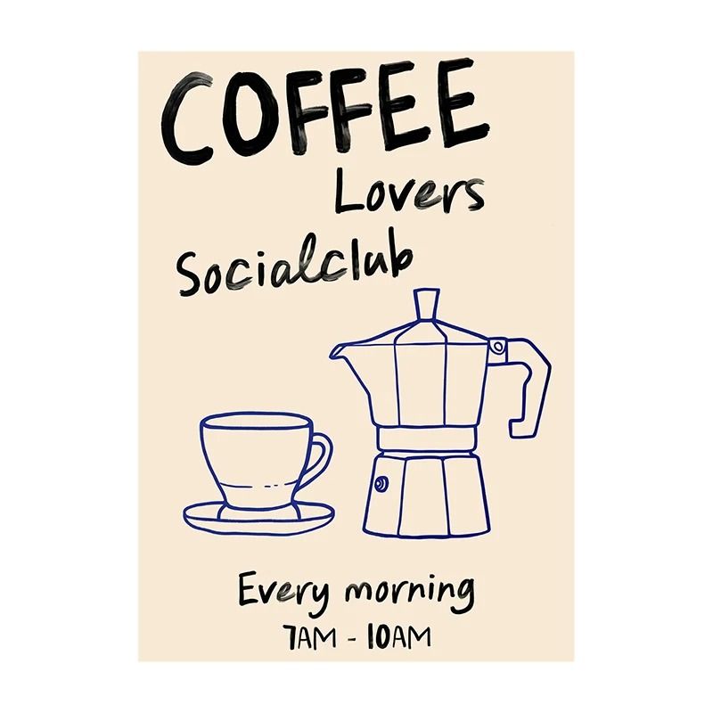 Surreal Coffee Diver Canvas Poster | Trendy Kitchen Gallery Wall Art