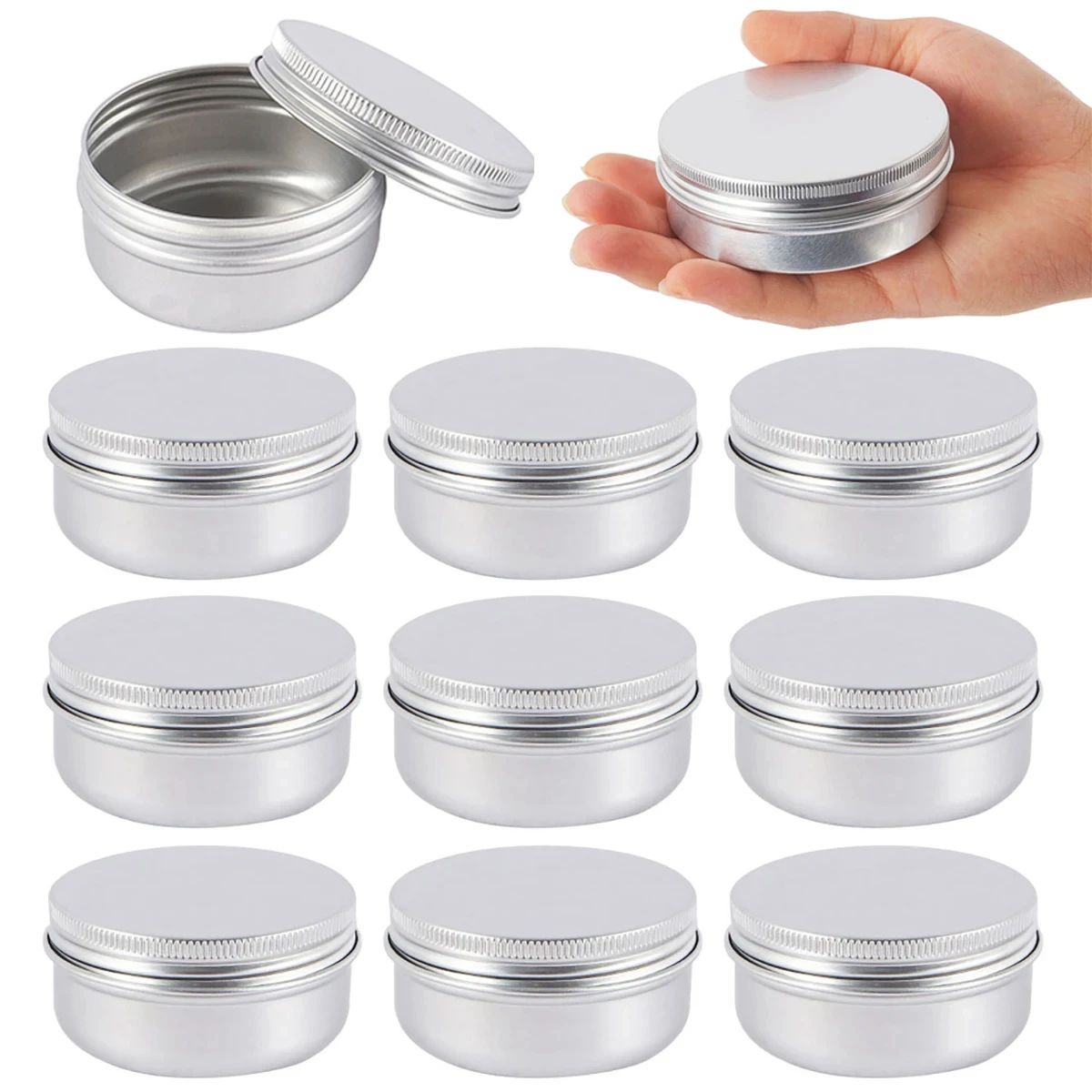 Refillable Aluminum Tin Container Set