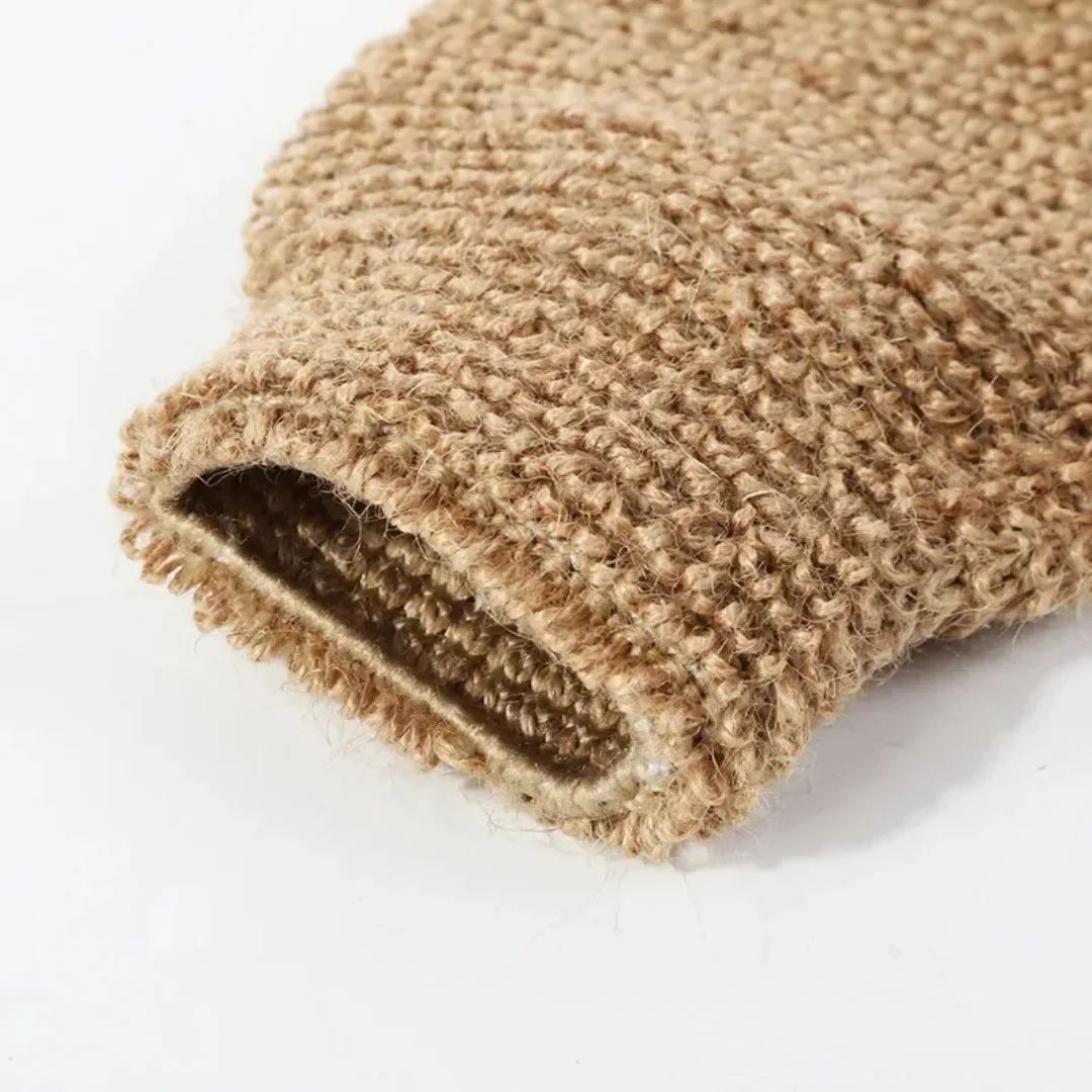 Hemp Back Scrubber Exfoliating Bath Strap Natural Jute Shower Body Cleaning Set