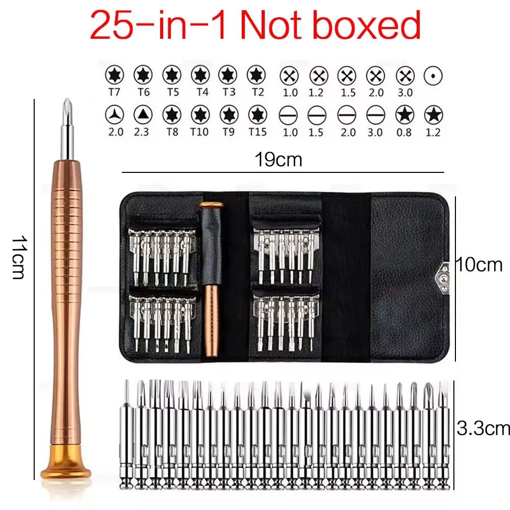 Precision Screwdriver Repair Kit with Magnetic Bits for Laptop Phone Electronics Maintenance