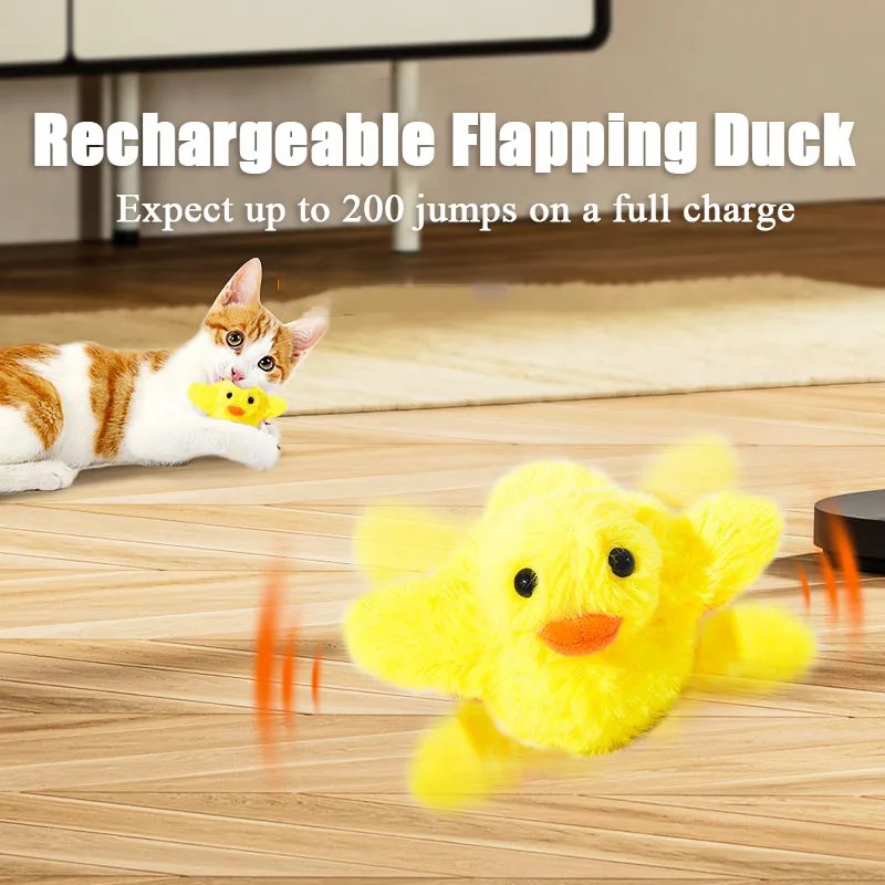 Flapping Duck Cat Toy | Interactive Electric Bird Plush