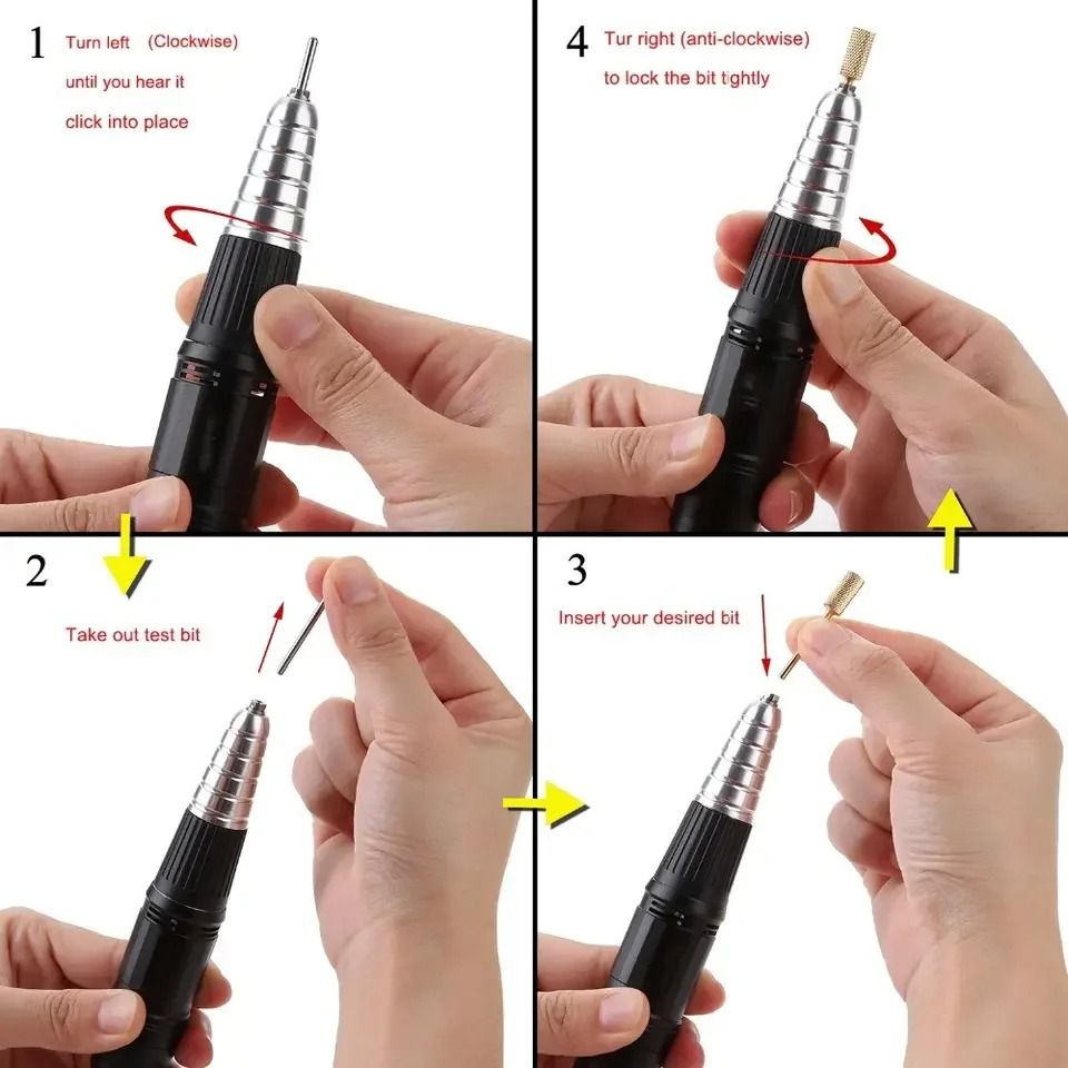 35,000 RPM Electric Nail Drill Handpiece