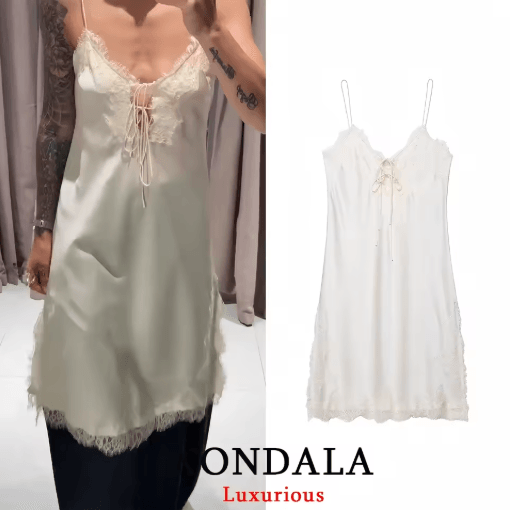 Womens Lace Backless Midi Dress Y2K V Neck Cami Party & Evening Dress