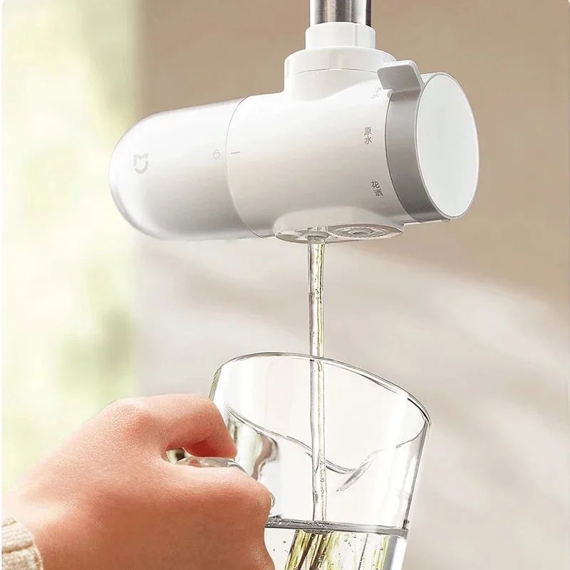 Mijia Faucet Water Purifier Household Kitchen, 5-Layer Tap Visible Water Filter with Activated Carbon Percolator System