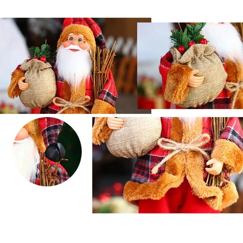 30cm Santa Claus Plush Doll Christmas Decoration