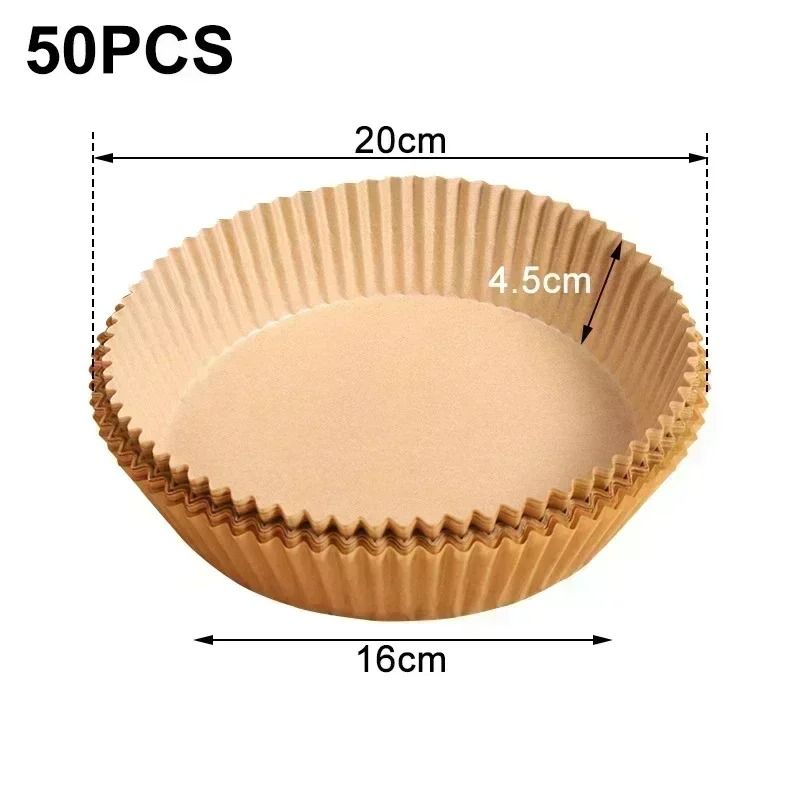 Air Fryer Disposable Liners Non Stick Parchment Paper 50pcs 100pcs Baking Sheets