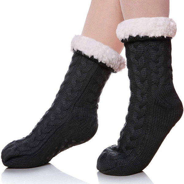 Sherpa Lined Slipper Socks - Perfect Winter Gift