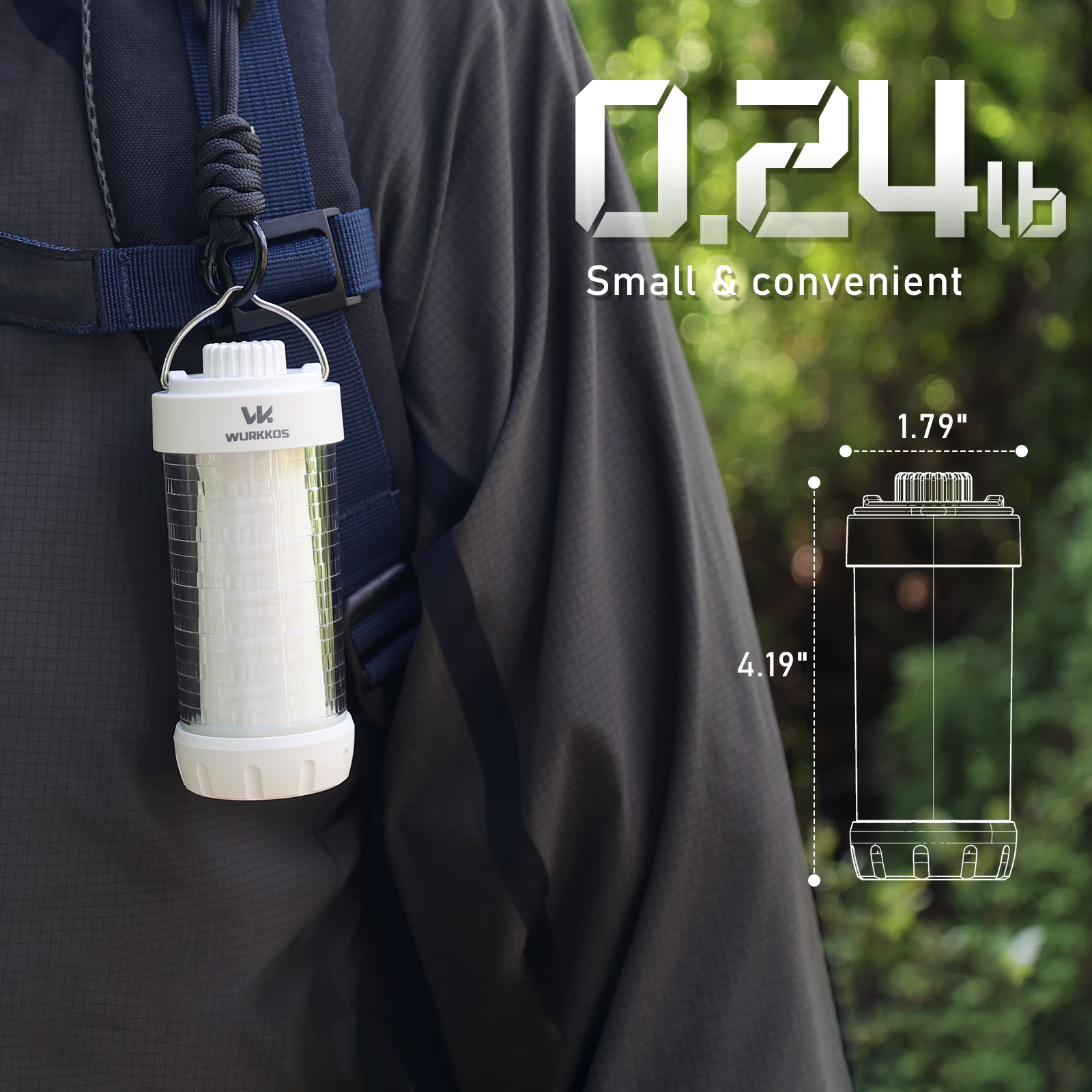 Wurkkos Lumens Rechargeable LED Light Magnetic, Waterproof, Ultra-Durable for Outdoor Adventures