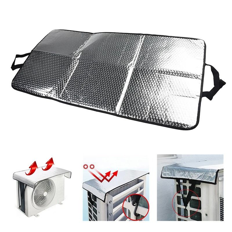 Rainproof Temperature Reducing Air Conditioning Cover Waterproof Sun Proof Heat Insulating Top Protective Cover