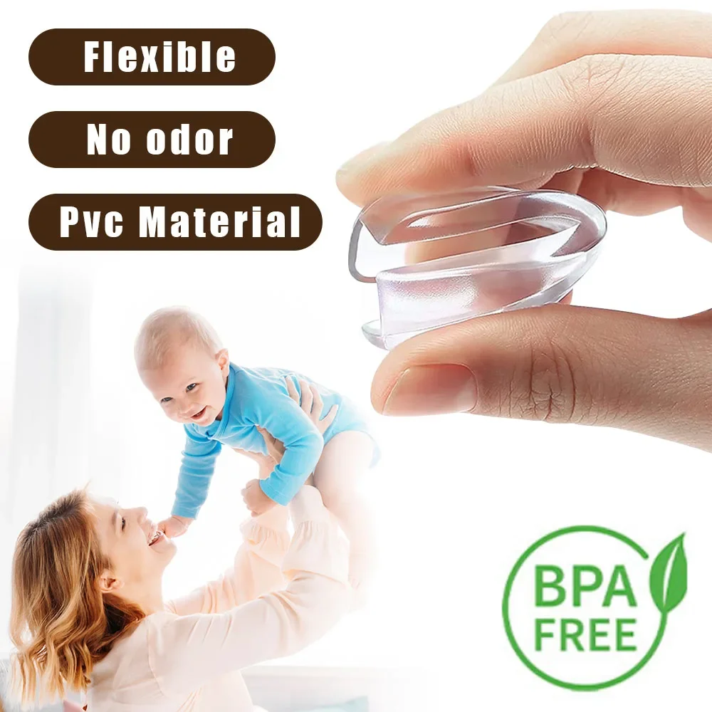 Set High Resistant Adhesive Gel, Baby Proof Guards, Clear Silicone Furniture Corner Protection