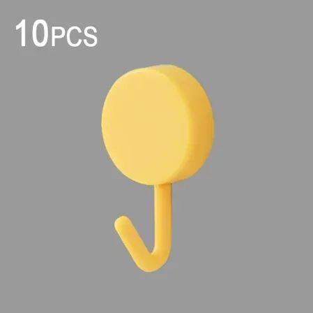 10-Pack Strong Self-Adhesive Wall Hooks