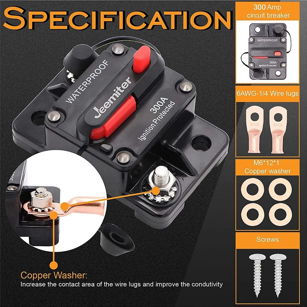 Waterproof Resettable Circuit Breaker Fuse for Car Boat RV and DC Systems