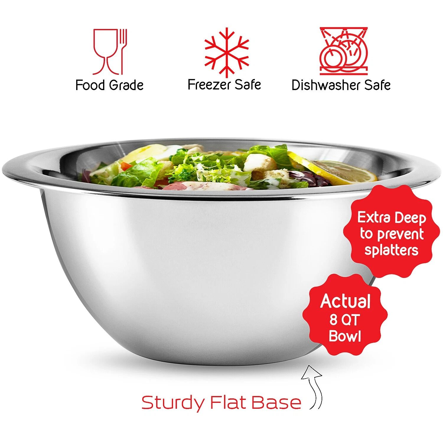 Stainless Steel Mixing Bowls Set with Measuring Cups and Spoons Nesting Kitchen Prep Bowl Set