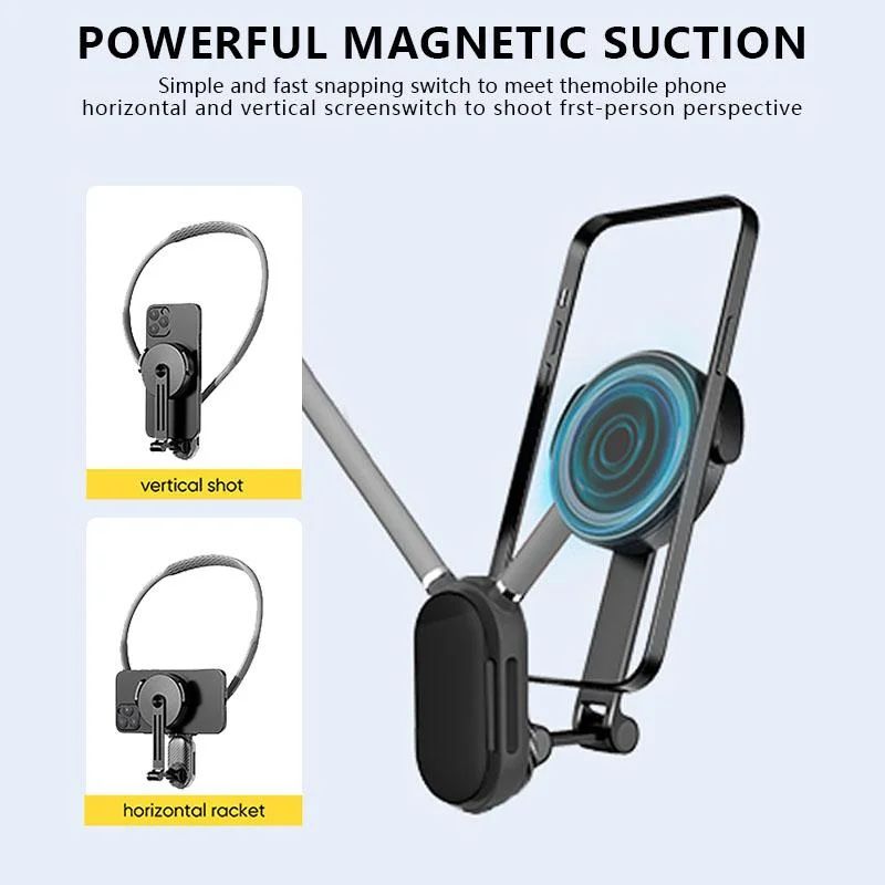 Magnetic Neck Phone Mount with Quick Release Holder