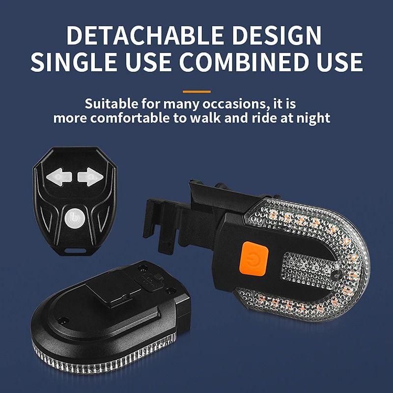 Wireless Bicycle Turn Signal Taillight with Remote Control