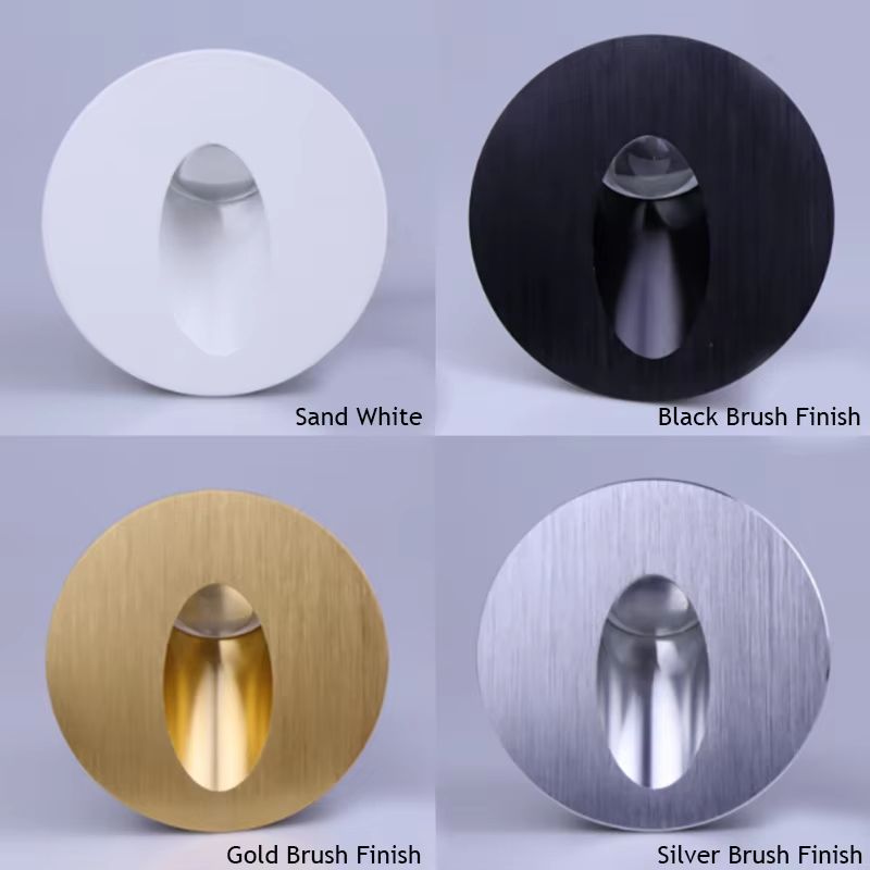 SANDIY Wall Sconce Lamps Embedded with Mounting Box – Round Nightlight for Stair, Step, Corridor, Balcony Luminaire (AC8