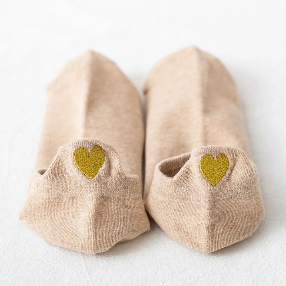 Sweet Heart Embroidered Low-Cut Boat Socks and Active Compression Anklets