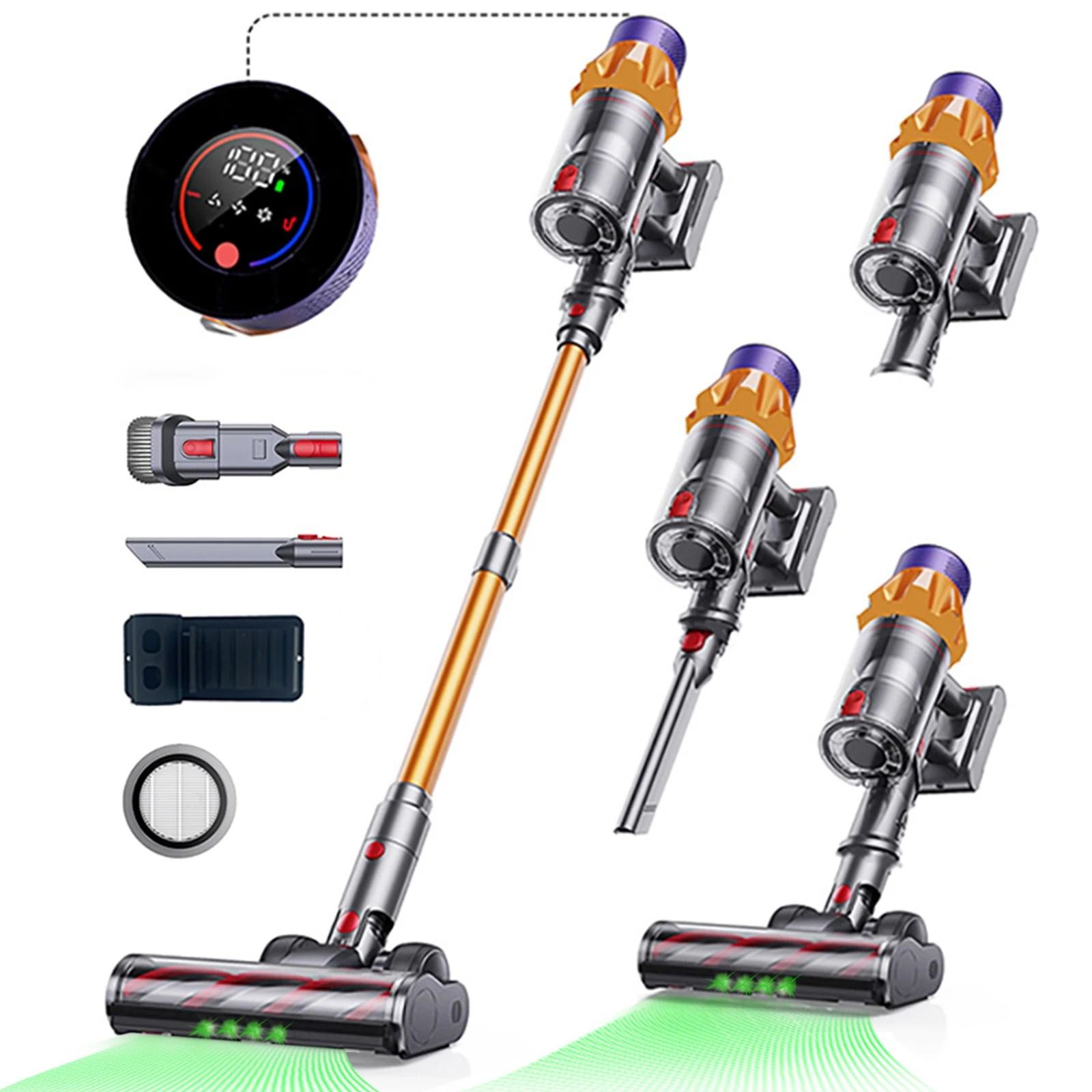 V18 Cordless Vacuum Cleaner 550W 45000PA with Brushless Motor Handheld Home Vacuum