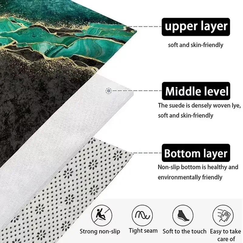 3D Desert Crack Water & Fire Design Rug | Non-Slip Machine Washable Carpet