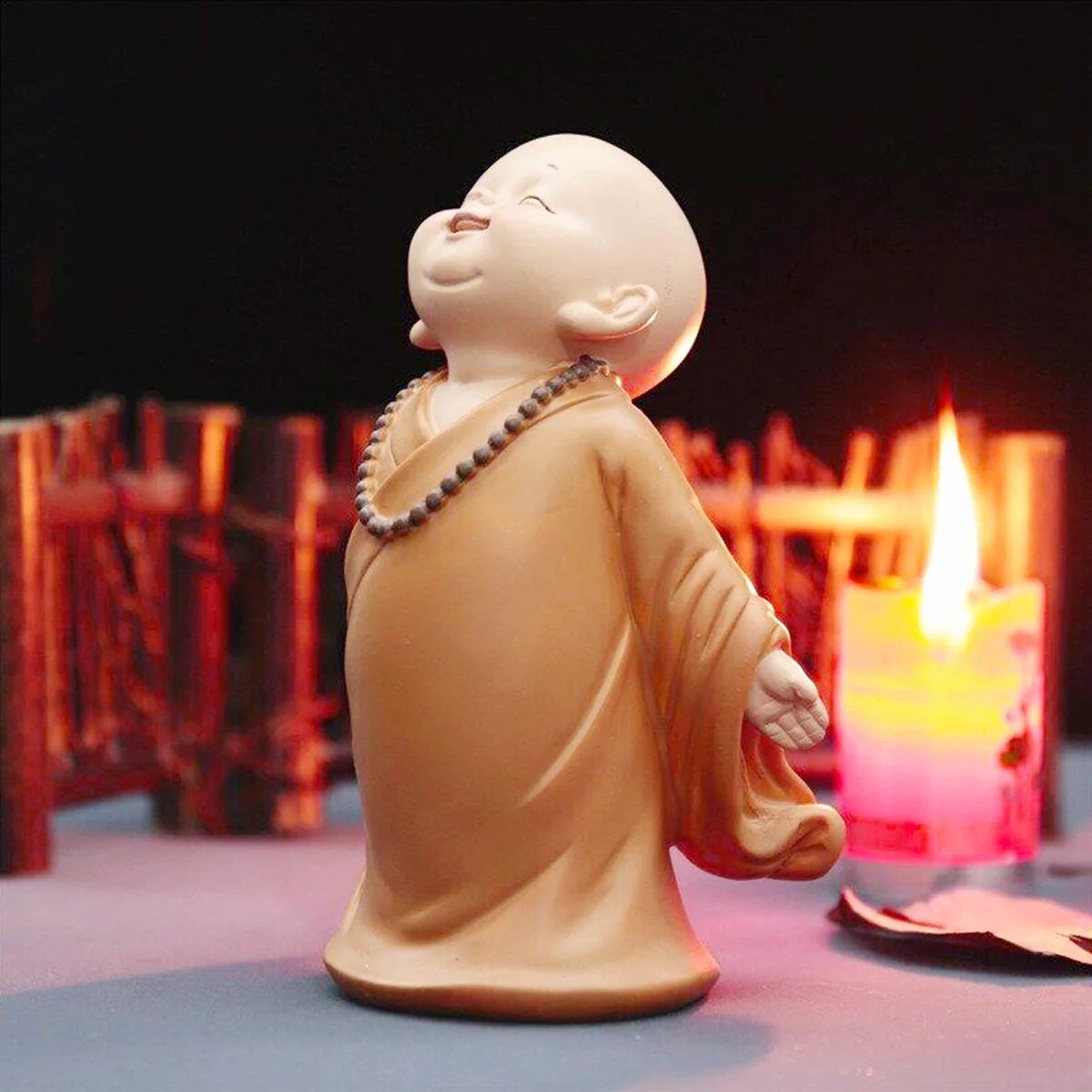 Cute Mini Monk Buddha Resin Figurine