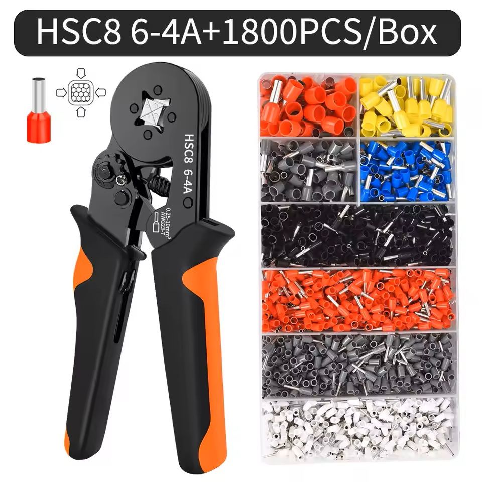 Self-Adjusting Hexagonal Ferrule Crimping Tool Kit