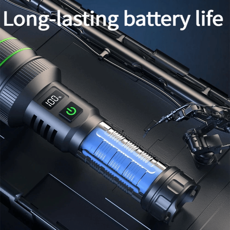 TitanBeam Long Range LED Flashlight Zoomable Tactical Torch