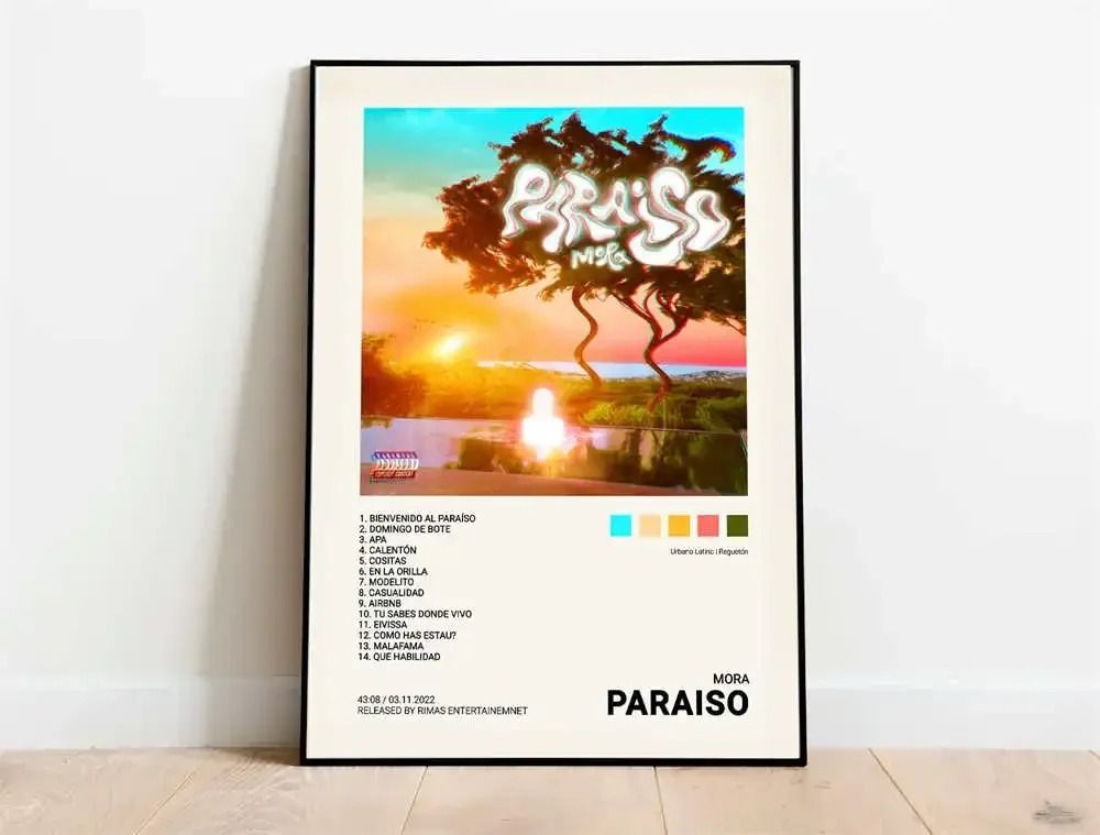 Latin Rap Music Poster Canvas Album Cover Aesthetic Wall Art Print
