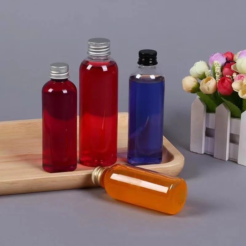 ClearGuard Refillable Travel Cosmetic Containers – 50pcs Plastic Sample Bottles with Aluminum Caps