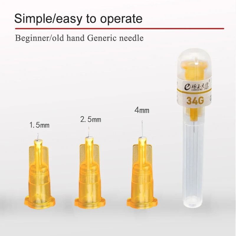 34G Disposable Small Needle for Cosmetic Use 1.5mm 2.5mm 4mm