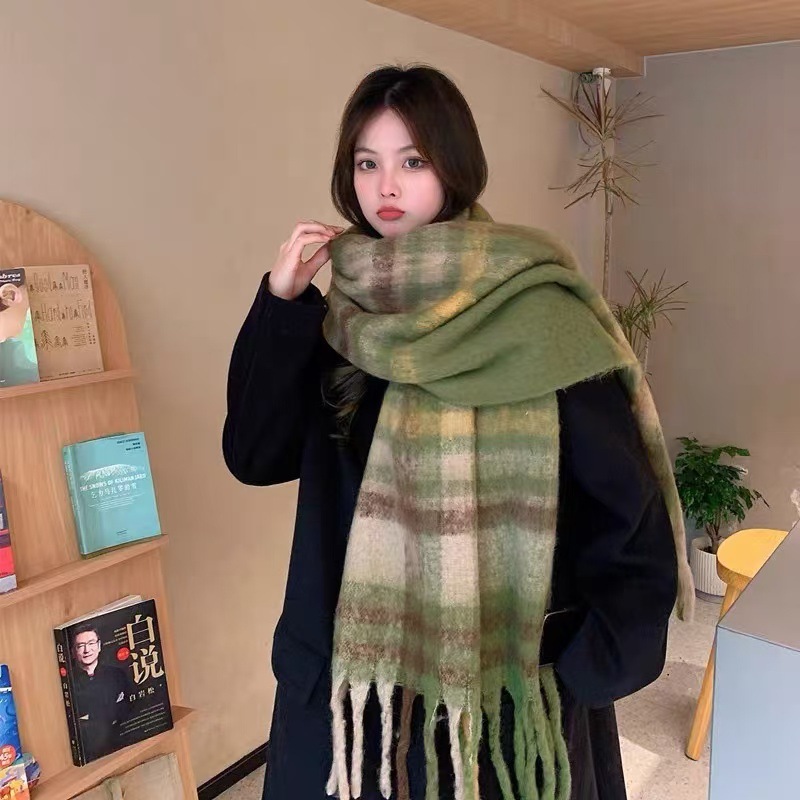 Luxury Cashmere Shawl and Wraps Pashmina, Winter Thick Warm Scarf Women, Female Long Tessel Neckerchief
