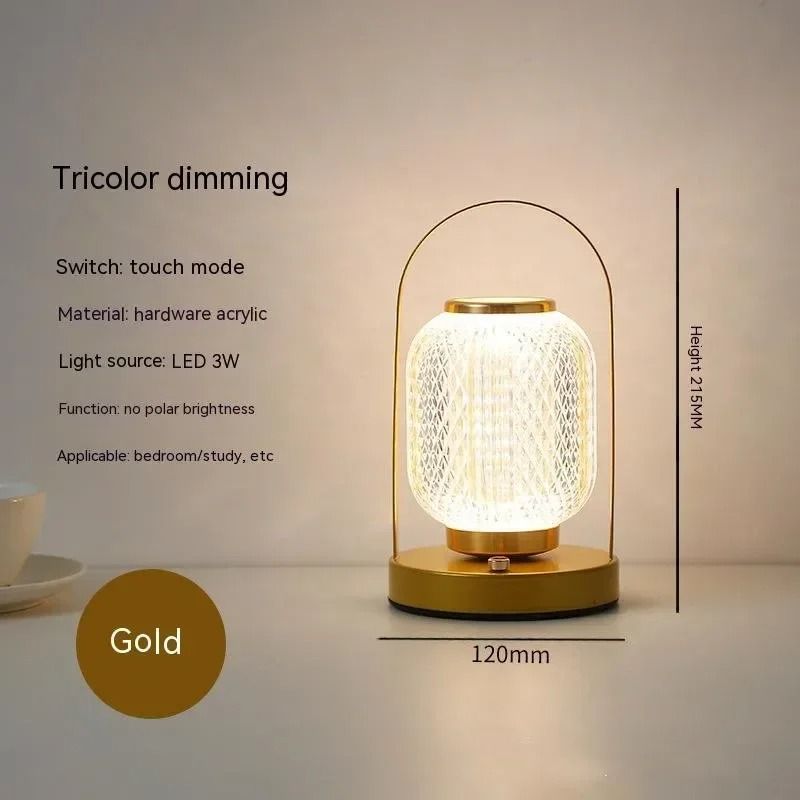 Rechargeable Retro Acrylic Table Lamp