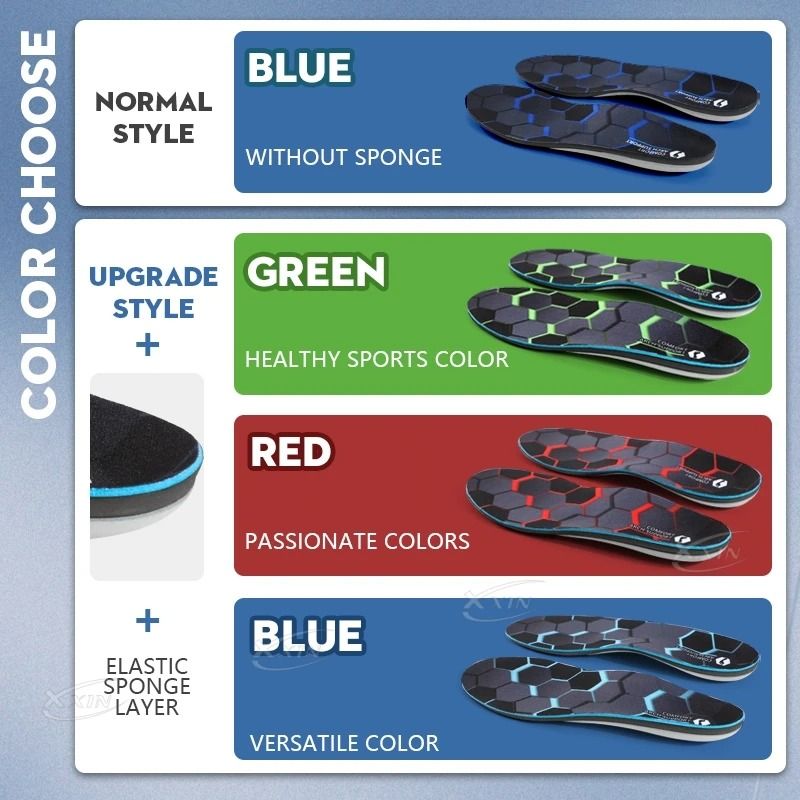 Lightweight EVA Arch Support Insoles for Running and Sports Shoes
