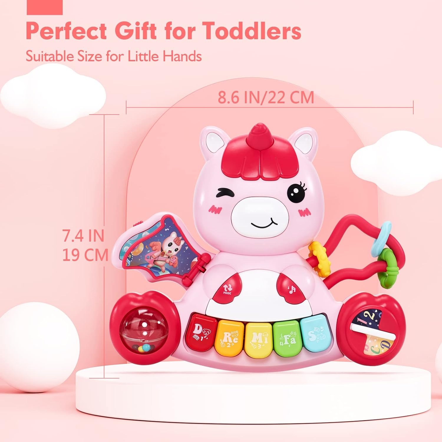 Unicorn Musical Light Piano Toys Early Learning Baby Boys Girls Educational Activity Gift