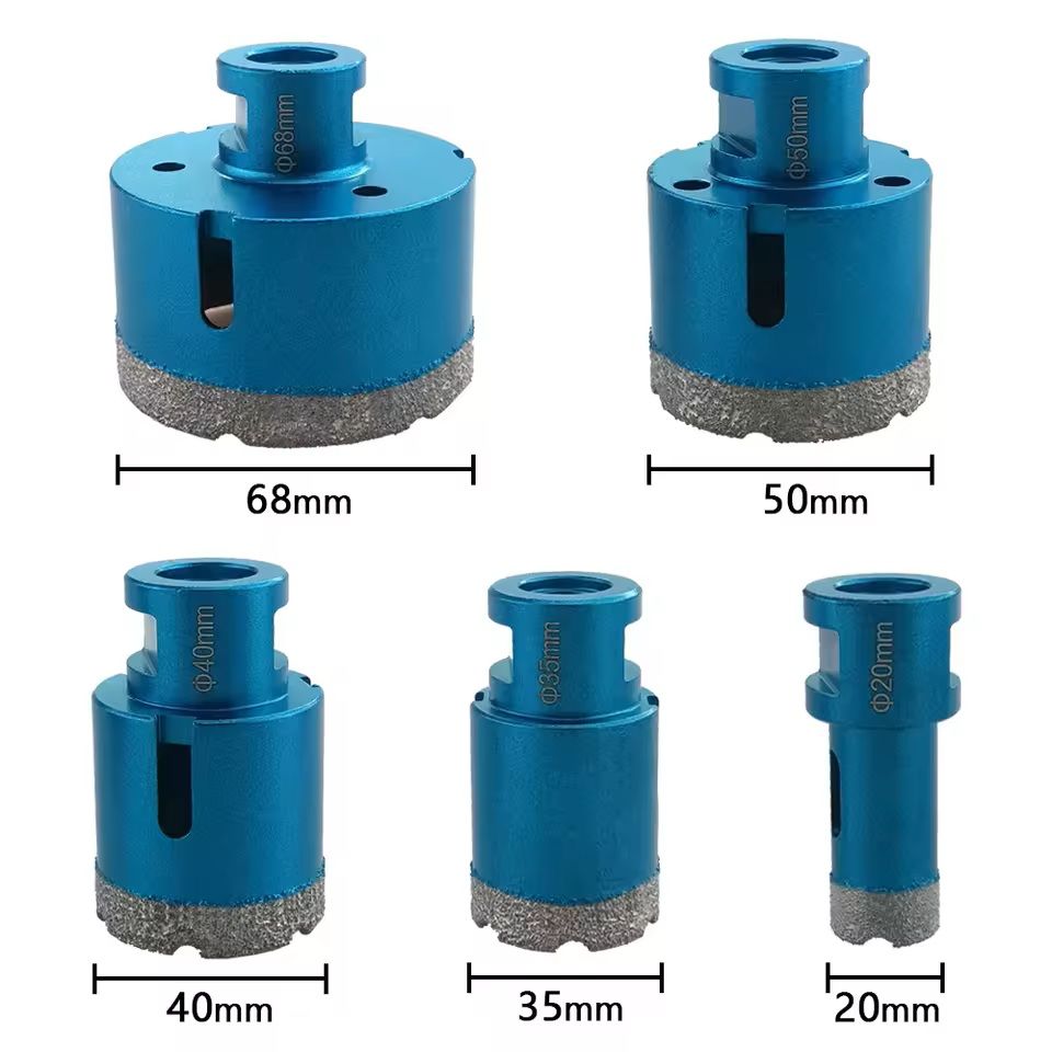 5-Piece Dry Drill Bit Set for Porcelain Tile and Granite with M14 Thread