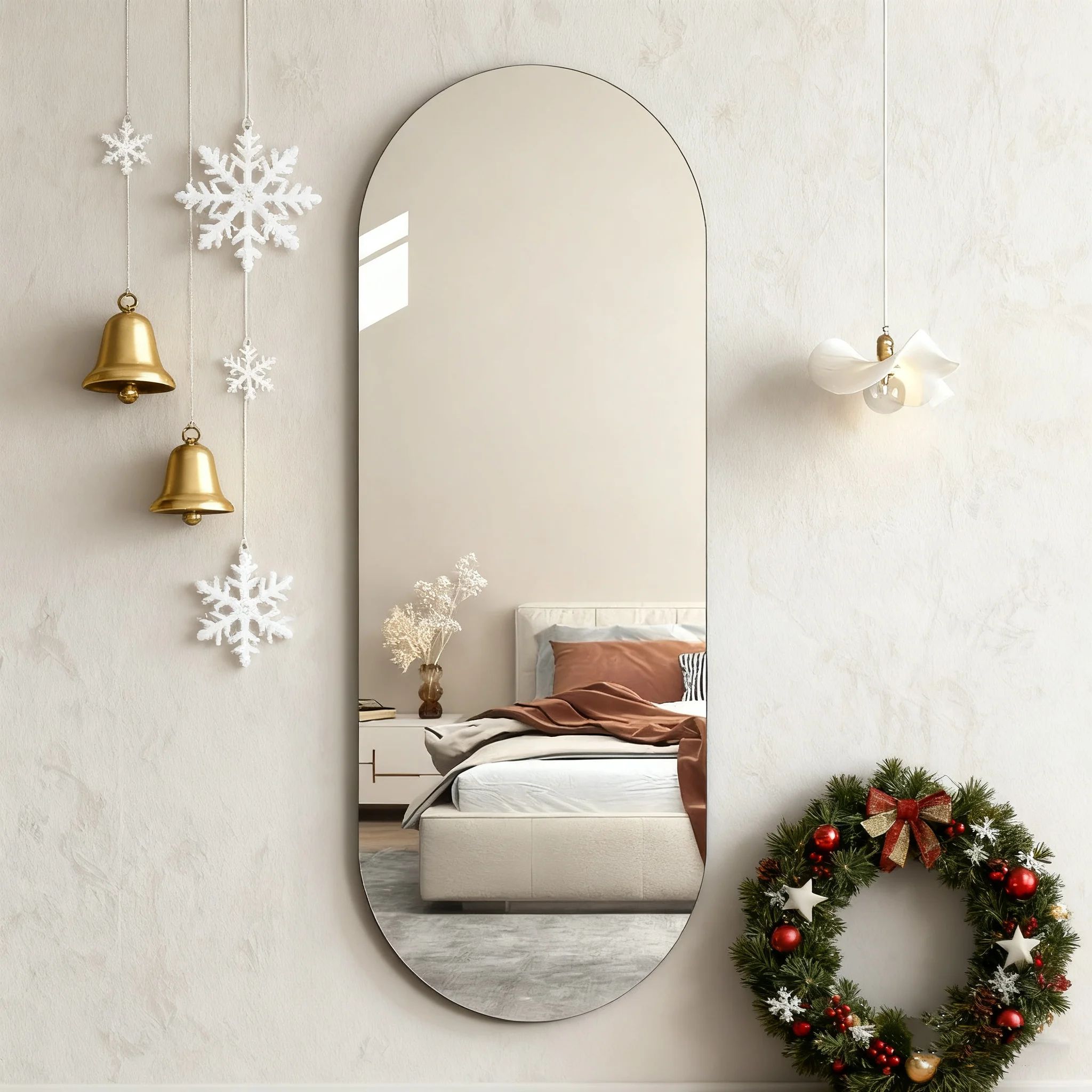 Acrylic Arched Full-Length Mirror Wall Sticker – Self-Adhesive Lightweight Arch Mirror Panel