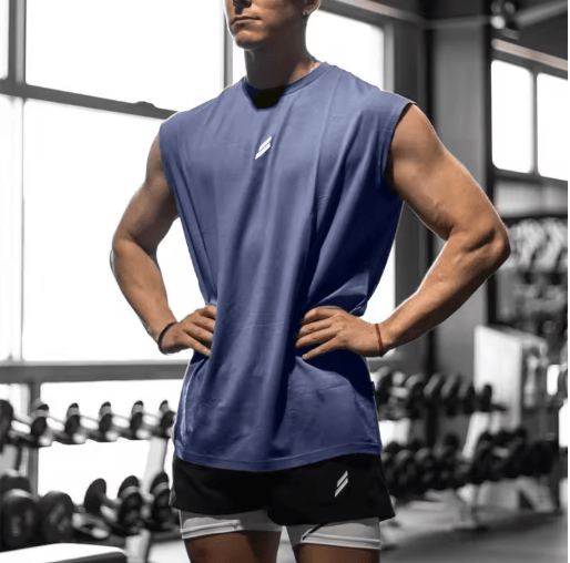 Mens Breathable Mesh Tank Top Quick Dry Sleeveless Fitness Shirt