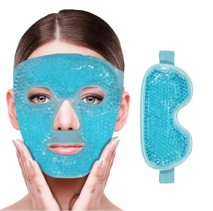 CoolEase Gel Cooling Face and Eye Mask Hot Cold Compress Pack