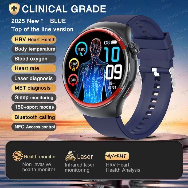 HealthTrack Pro Smart Watch Heart Rate Blood Pressure Bluetooth Call