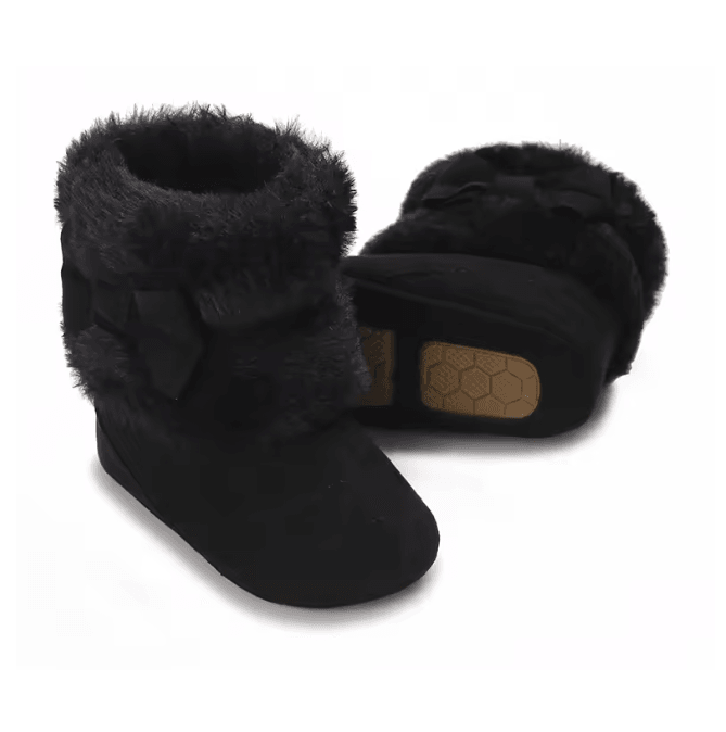 Baby Girl Winter Plush Soft Sole Boots Warm Non Slip Toddler Shoes