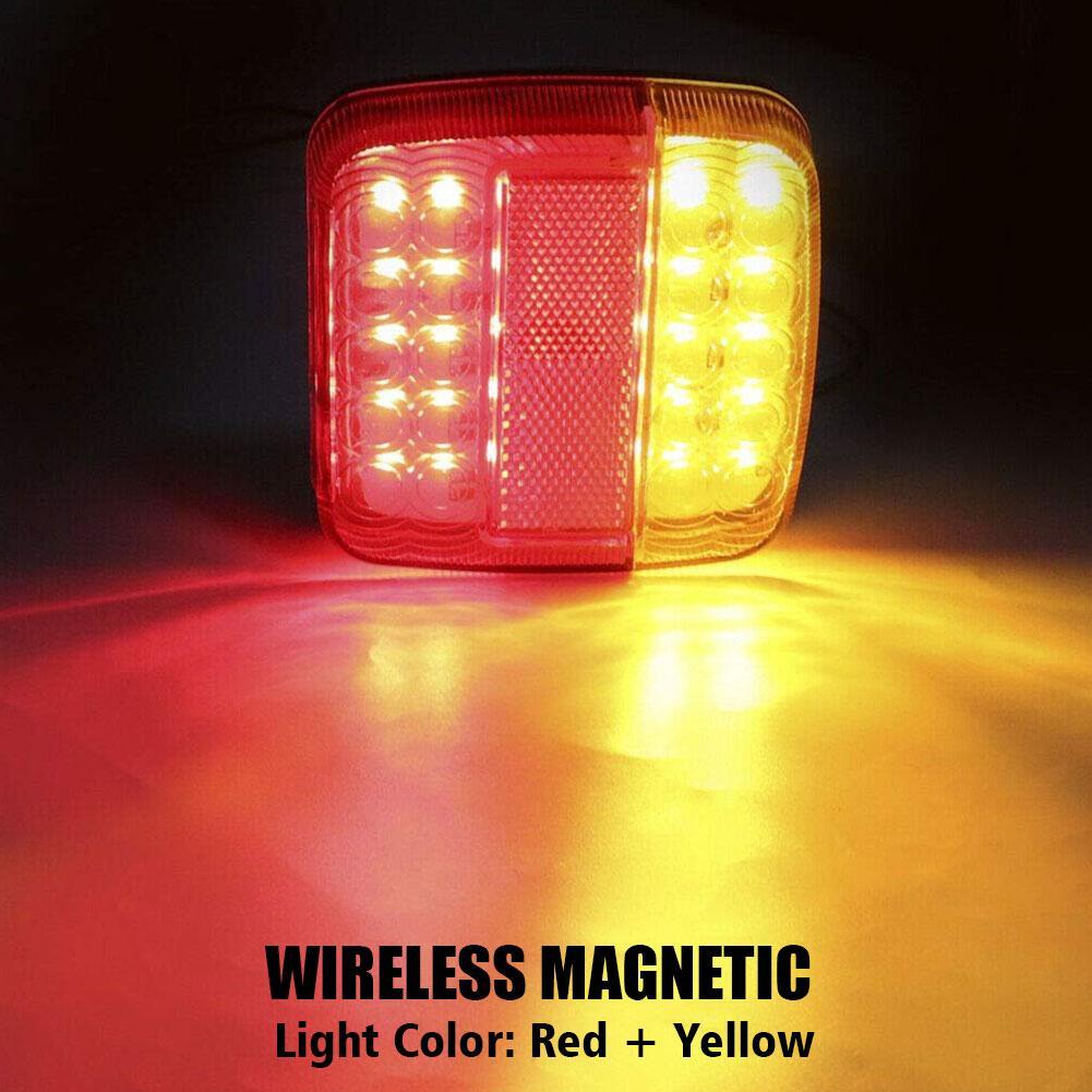 Rechargeable Rear Taillight Signal Warning Lamp, Wireless Magnetic Waterproof Trailer Light